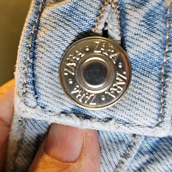 Zara Light Blue Women's Jeans. Size 0. High Rise Straight Leg. - Picture 4 of 5